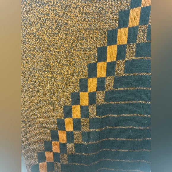 Womens Vintage Sweet Baby Jane Orange Black Turtleneck Sweater Dress Size Medium - Picture 4 of 5